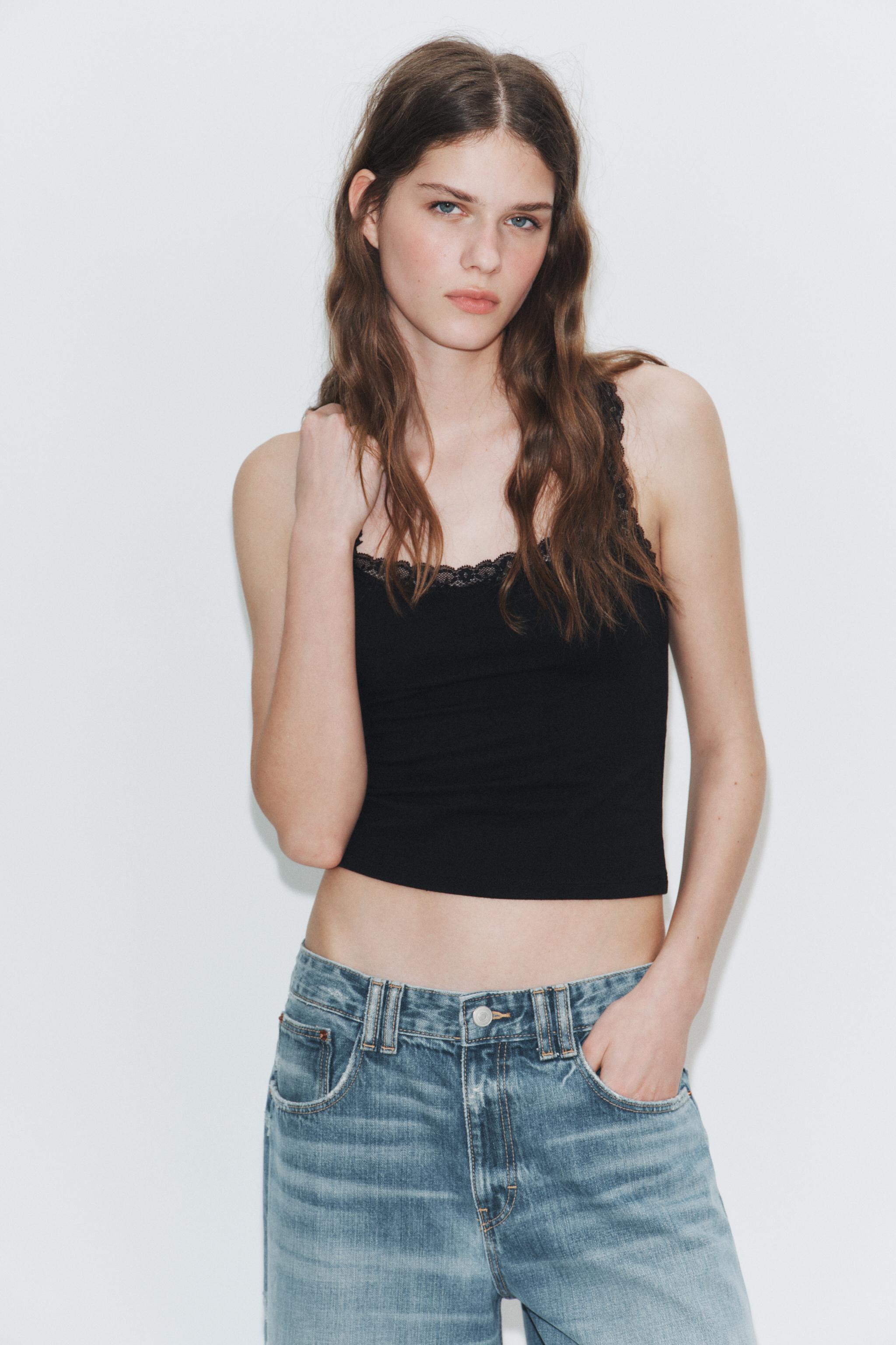 LACE STRAP TOP